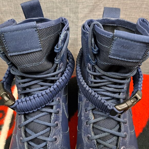 SIZE 7.5 NIKE 2016 SF AF1 AIR FORCE 1 SPECIAL FEILD 864024 400 MEN NAVY - Picture 10 of 12